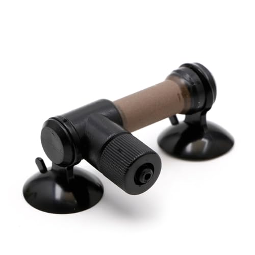 CHUANYGU CO2-Diffusor für Aquarium, feiner Keramik-Zerstäuber mit super diffuser Effizienz, sicheres einschraubbares CO2-Röhren-Design, Schwarz und Khaki (L) von CHUANYGU