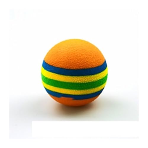 CHUANYGU EVA-Bälle-Set für Haustiere, buntes Kau- und Apportierspielzeug für Hunde, Welpen, Katzen, weiche interaktive Trainingsbälle (3,5 cm) von CHUANYGU