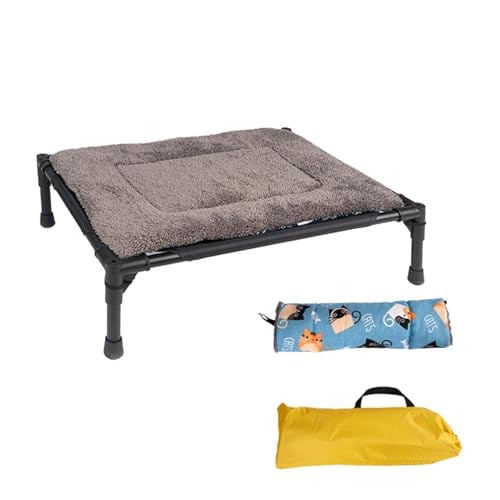 CHUANYGU Erhöhtes Hundebett, tragbar, erhöht, mit rutschfesten Füßen, atmungsaktiv, Outdoor-Camping, Haustierbett für kleine, mittelgroße und große Hunde von CHUANYGU
