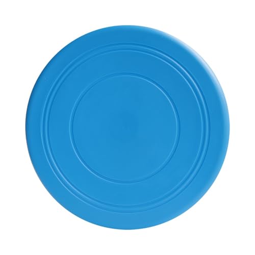 CHUANYGU Fliegenscheibe für Hunde, weiches Gummi, interaktives, leichtes Fliegenspielzeug für kleine, große Hunde, schwimmt im Wasser, sicher auf den Zähnen, 17,8 cm, Blau von CHUANYGU