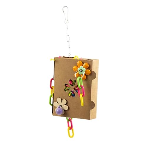 CHUANYGU Hängendes Vogel-Kauspielzeug für kleine Papageien, Papier-Rattan-Käfig, Kauspielzeug für Wellensittiche, Nymphensittiche, Sittiche, Sittiche (4) von CHUANYGU