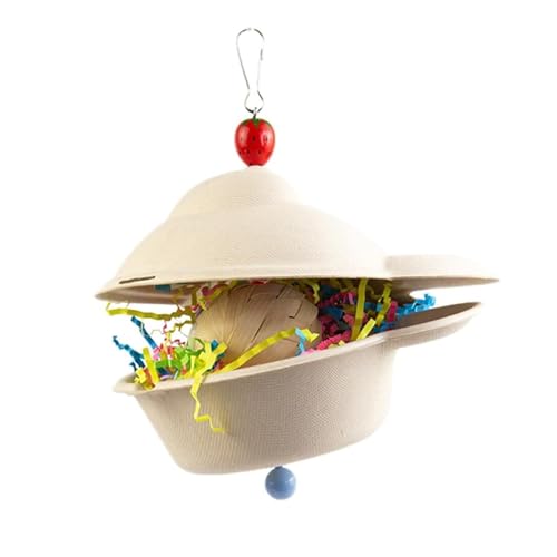CHUANYGU Hängendes Vogel-Kauspielzeug für kleine Papageien, Papier-Rattan-Käfig, Kauspielzeug für Wellensittiche, Nymphensittiche, Sittiche (1) von CHUANYGU