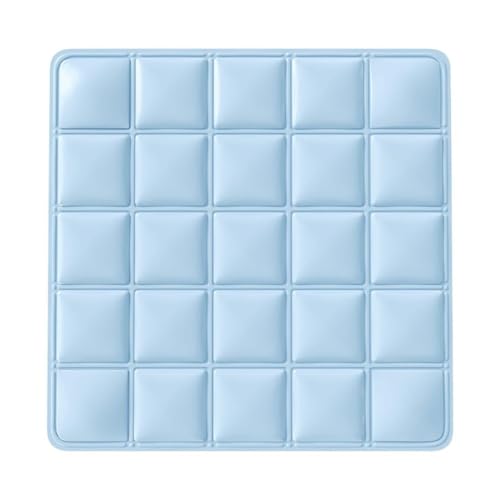 CHUANYGU Haustier-Kühlkissen mit Gel-Technologie, doppelseitig, atmungsaktiv, für Hunde und Katzen, waschbares Sommer-Eiskissen zur Wärmeentlastung (Blau, 45 x 45 cm) von CHUANYGU
