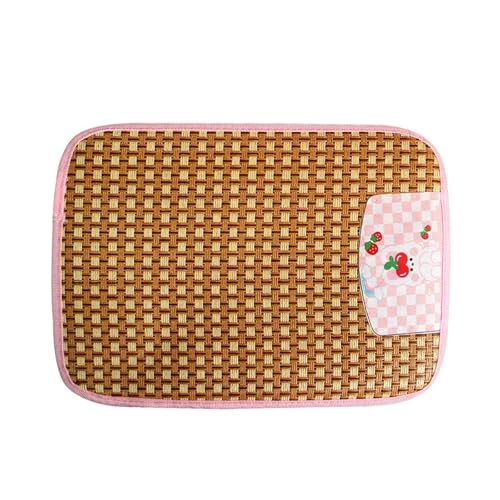 CHUANYGU Haustier-Kühlmatte aus atmungsaktivem gewebtem Rattan, 4 Größen, verstellbar, für Hunde- und Katzenbett, für Kiste, Sofa, Innen- und Außenbereich (XL) von CHUANYGU