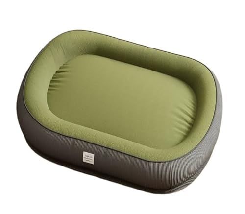 CHUANYGU Hundebett aus Memory-Schaum für mittelgroße Hunde, unzerstörbare Hundehütte mit rutschfester Unterseite, abnehmbares, waschbares Haustierbett, anwendbar für Kisten (Grün, XL) von CHUANYGU