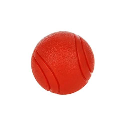 CHUANYGU Kauspielzeug für Hunde, bissfest, Gummiball für kleine, mittelgroße und große Hunde, Welpen, Pitbull, Teddy, Kauen, Spielen, Apportieren, Outdoor, roter solider Ball, Haustierbedarf (L) von CHUANYGU