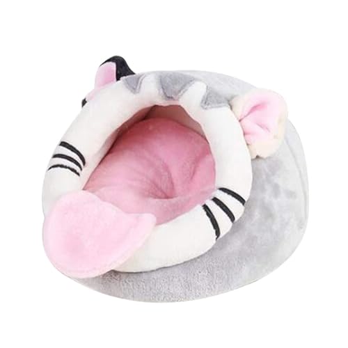 CHUANYGU Kleintierversteck Bett – warmes Winter-Plüschnest für Hamster, Igel und Meerschweinchen, herausnehmbares Flanellfutter mit rutschfester Unterseite (C,XL) von CHUANYGU