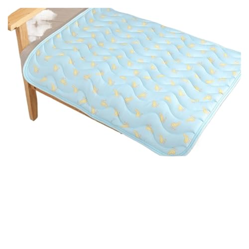 CHUANYGU Kühlmatte für Katzen für den Sommer, atmungsaktive Eisseide, Haustierunterlage für kleine Hunde und Katzen, wendbare Sofadecke und Hundehütte mit rutschfester Unterseite, Blau, XS von CHUANYGU