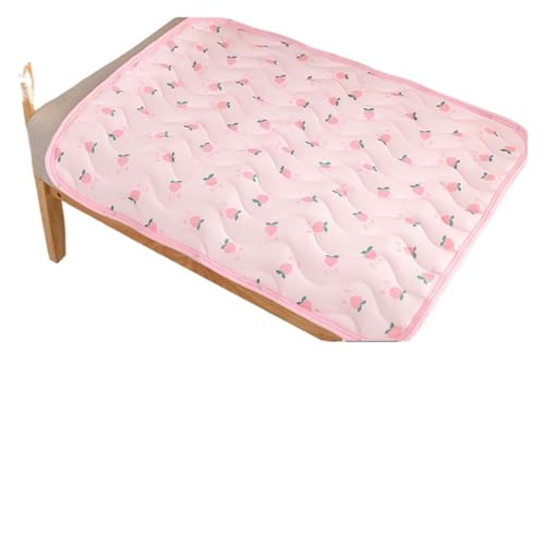 CHUANYGU Kühlmatte für Katzen für den Sommer, atmungsaktive Eisseide, Haustierunterlage für kleine Hunde und Katzen, wendbare Sofadecke und Hundehütte mit rutschfester Unterseite (Rosa, S) von CHUANYGU