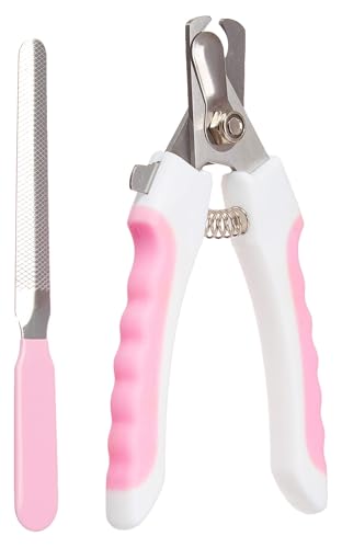 CHUANYGU Professioneller Haustier-Nagelknipser für Hunde und Katzen, scharfer Edelstahl-Trimmer mit Sicherheitsschutz und ergonomischen, rutschfesten Griffen, Rosa, Größe M CHUANYGU Professioneller Haustier-Nagelknipser für Hunde und Katzen, scharfer Edelstahl-Trimmer mit Sicherheitsschutz und ergonomischen, rutschfesten Griffen, Rosa, Größe M von CHUANYGU