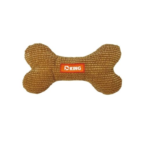 CHUANYGU Quietschendes Hundespielzeug in Knochenform für kleine Hunde und Welpen, weiches interaktives Kauspielzeug mit Knistergeräusch, anwendbar für Indoor-Spielen und Training (braun) von CHUANYGU