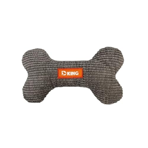 CHUANYGU Quietschendes Hundespielzeug in Knochenform für kleine Hunde und Welpen, weiches interaktives Kauspielzeug mit Knistergeräusch, anwendbar für Indoor-Spielen und Training (grau) von CHUANYGU