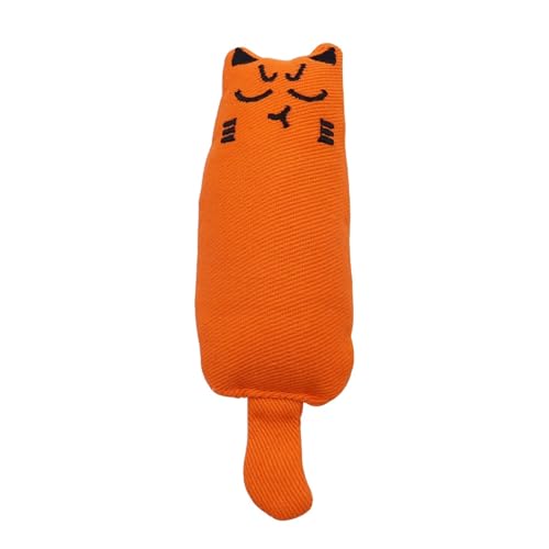 CHUANYGU Quietschendes Hundespielzeug ohne Füllung, für kleine, mittelgroße und große Rassen, Welpen, Zahnen, Kauen, interaktives Spielen (Orange) von CHUANYGU