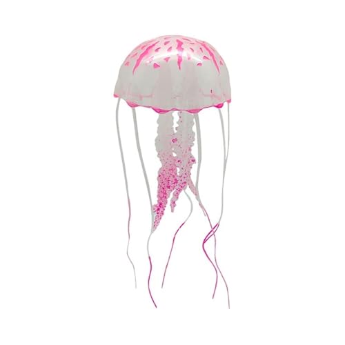CHUANYGU Schwimmende Aquarium-Dekoration, leuchtende Quallen, Aquarium-Zubehör für Süß- und Salzwassertank, Silikon-Schwimmdekoration, verstellbarer Auftrieb (L) von CHUANYGU