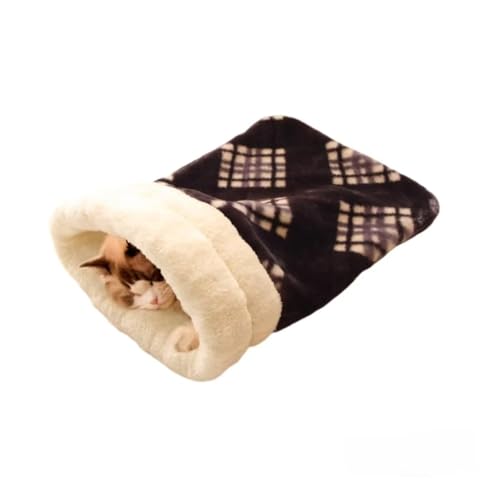 CHUANYGU Selbstwärmender Katzenschlafsack für Indoor-Katzen - Weiches Plüsch, flauschiges Katzenbett Höhle mit Tunnelversteck, beruhigendes Winter-Haustierbett für Kätzchen oder kleine Haustiere CHUANYGU Selbstwärmender Katzenschlafsack für Indoor-Katzen - Weiches Plüsch, flauschiges Katzenbett Höhle mit Tunnelversteck, beruhigendes Winter-Haustierbett für Kätzchen oder kleine Haustiere von CHUANYGU