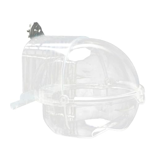 CHUANYGU Transparente Papageienbadewanne für Käfig - Schraubbare Vogelduschbox mit abnehmbarem Tablett, Spritzschutz, anwendbar für Wellensittiche und kleine Vögel von CHUANYGU