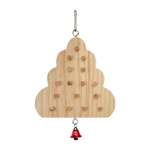 CHUANYGU Vogel-Kauspielzeug aus natürlichem Holz mit Korken für Papageien, Wellensittiche und kleine Vögel, Käfig zum Aufhängen, Backenzähne & Übungsspielzeug (A) von CHUANYGU