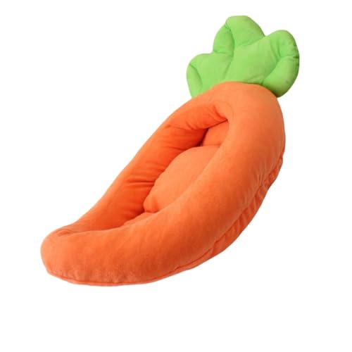 CHUANYGU Weiches Karotten-Haustierbett für Hunde und Katzen, abnehmbares Kissennest, Plüsch-Sofabett, maschinenwaschbar, mehrere Größen (XL) von CHUANYGU