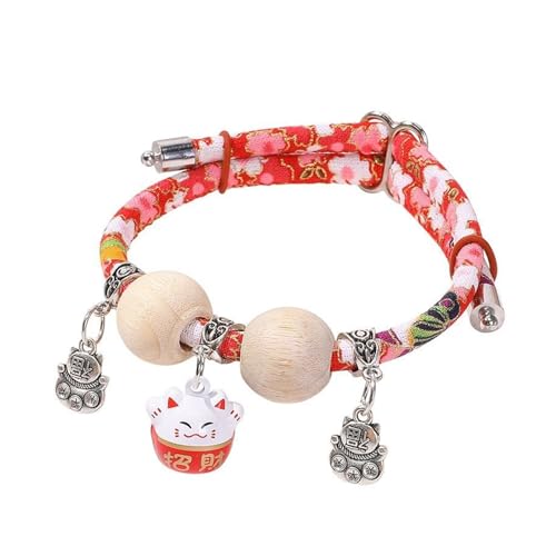 Einstellbare weiche, bequeme Hunde- und Katzenhalsband mit Anhänger und Glocken - für Hochzeiten, Fotopartys, Geburtstag, geeignet (M) von CHUANYGU