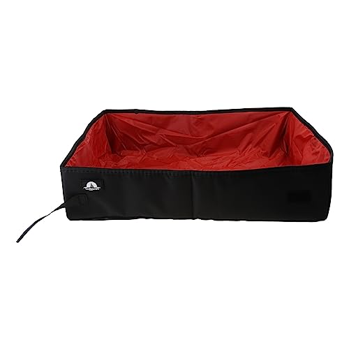 Faltbare Katzentoilette für Reisen, leicht, faltbar, mit wasserdichtem Futter, 40 x 30 x 11 cm, Grün (Rot, 50 x 40 x 11 cm) von CHUANYGU