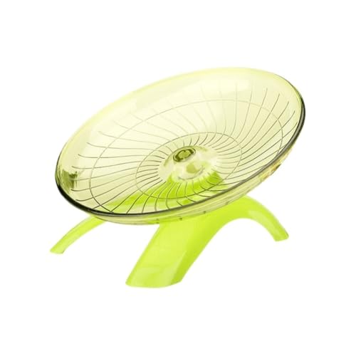 Großes Hamster-Laufrad für Igel, Rennmäuse, Meerschweinchen, 18 cm, leises Laufrad, Hellgrün, kleines Haustierzubehör von CHUANYGU