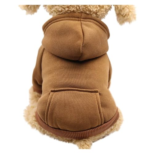 Hunde-Sweatshirt mit Kapuze, warmes Polyester, Haustierkleidung mit Tasche, für große Hunde, weiche, bequeme Winterbekleidung (XL) von CHUANYGU