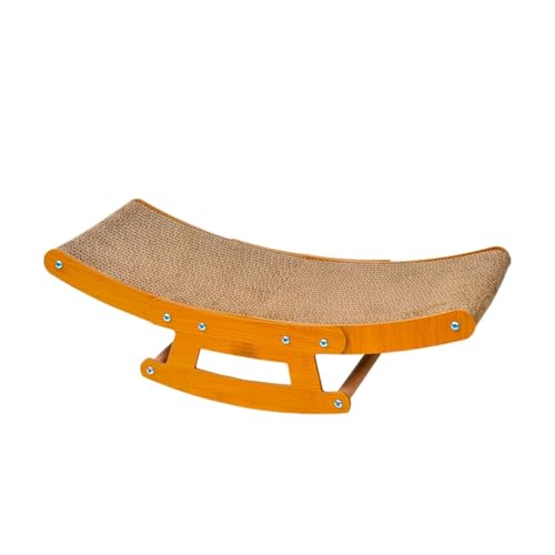Katzenkratzer aus Karton mit Holzsockel, wendbare Kratzunterlage & Loungebett für Indoor-Katzen, Möbelschutz Katzenkratzer aus Karton mit Holzsockel, wendbare Kratzunterlage & Loungebett für Indoor-Katzen, Möbelschutz von CHUANYGU