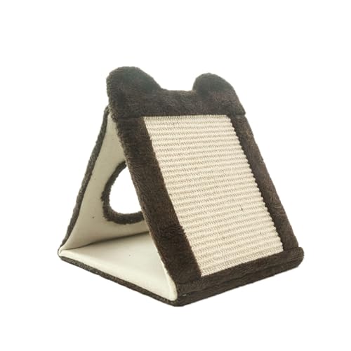 Katzenkratzmatte Dreieckig mit Natursisal und Plüsch, Faltbare Kratzmatte für Indoor-Katzen, schützt Möbel und Teppiche Katzenkratzmatte Dreieckig mit Natursisal und Plüsch, Faltbare Kratzmatte für Indoor-Katzen, schützt Möbel und Teppiche von CHUANYGU