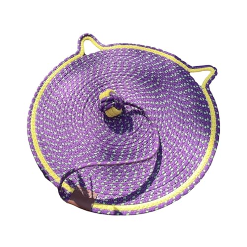 Katzenkratzmatte für Möbel, Mehrzweck-Seil, Kratzmatte für Sofa, Couch und Böden, rutschfestes Design (Gelb/Karamell, 50 cm) (Violett) von CHUANYGU