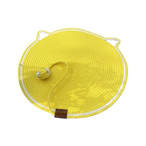 Katzenkratzmatte für Möbel – Mehrzweck-Seil-Kratzmatte für Sofa, Couch und Böden, rutschfestes Design (Gelb/Karamell, 50 cm) (Gelb) von CHUANYGU