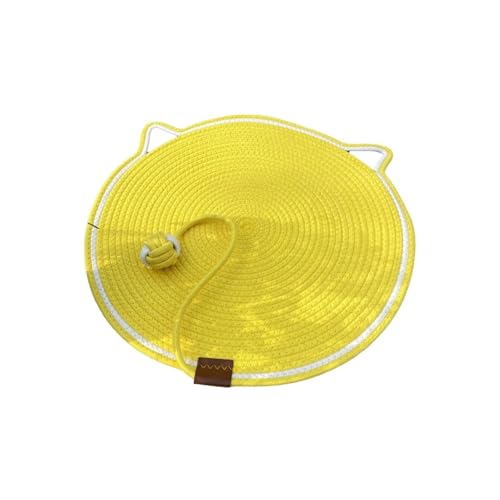 Katzenkratzmatte für Möbel – Mehrzweck-Seil-Kratzmatte für Sofa, Couch und Böden, rutschfestes Design (Gelb/Karamell, 50 cm) (Gelb) von CHUANYGU
