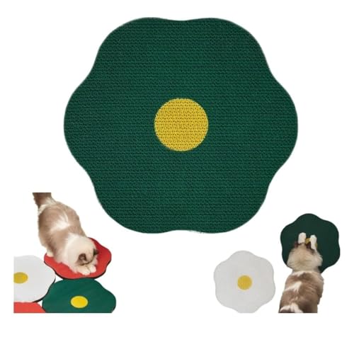 Kratzmatte in Blumenform für Katzen, Wellpappe, zum Schutz von Möbeln (grün) von CHUANYGU
