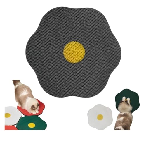 Kratzmatte in Blumenform für Katzen, Wellpappe, zum Schutz von Möbeln (schwarz) von CHUANYGU