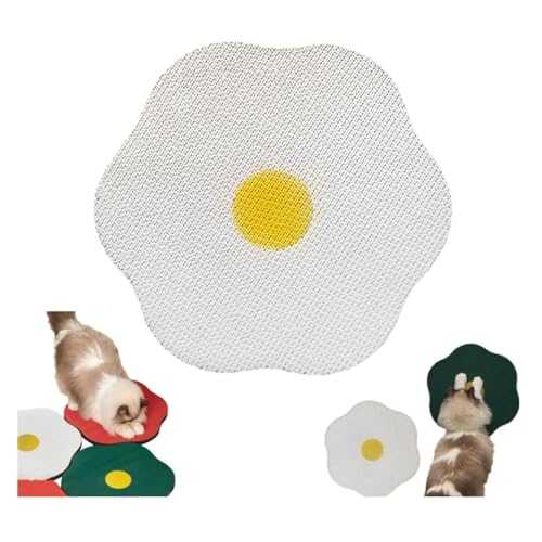 Kratzmatte in Blumenform für die Wand, Wellpappe, zum Schutz von Möbeln (weiß) von CHUANYGU