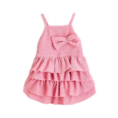 Prinzessinnen-Hundekleid mit Schleife, gestufter Baumwollrock für kleine Hunde und Katzen, Haustier-Party-Outfit für besondere Anlässe (Rosa, S) von CHUANYGU