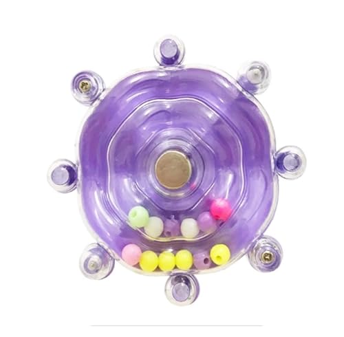 Rotierendes Papageienspielzeug für große Vögel, Umweltanreicherung mit einfacher Installation, Violett, Blau, Gelb (Violett) von CHUANYGU