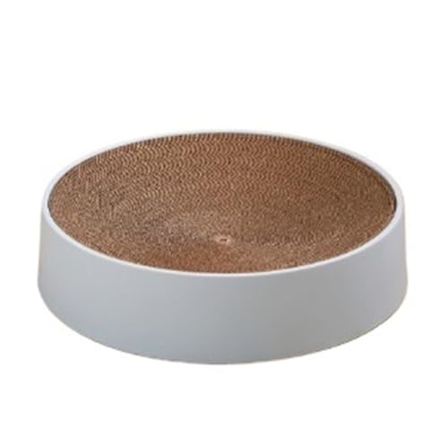 Runder Katzenkratzer mit rutschfester Unterseite, Möbelschutz und Krallenwartungsbrett für Kätzchen und ausgewachsene Katzen (Ersatzkern erhältlich), Blau, 45 cm von CHUANYGU