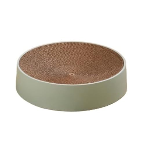 Runder Katzenkratzer mit rutschfester Unterseite, Möbelschutz und Krallenwartungsbrett für Kätzchen und ausgewachsene Katzen (Ersatzkern erhältlich), Grün, 45 cm von CHUANYGU