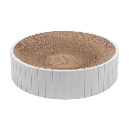Rundes Katzenkratzbrett mit Napf Design - Wellpappe Kratzunterlage & Lounge Bett für Indoor/Outdoor Katzen Rundes Katzenkratzbrett mit Napf Design - Wellpappe Kratzunterlage & Lounge Bett für Indoor/Outdoor Katzen von CHUANYGU