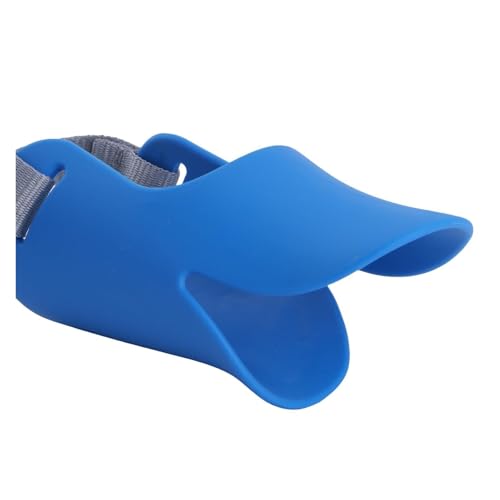 Silikon-Maulkorb für kleine und große Hunde – Entenmaul, Anti-Bell-Stopper mit verstellbarem Gurt, Haustier-Sicherheitszubehör zur Kaukontrolle (S) von CHUANYGU