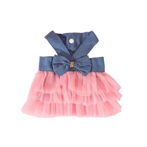 Sommer-Hundekleidung, niedliches Spitzenkleid für Welpen, Kätzchen, Kühlweste, Chihuahua, Bichon, Yorkie, kleine Hunde, Katzen, Frühlings- und Sommer-Outfit (Blau, XS) von CHUANYGU