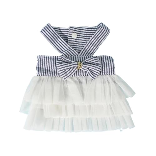 Sommer-Hundekleidung, niedliches Spitzenkleid für Welpen, Kätzchen, Kühlweste, Chihuahua, Bichon, Yorkie, kleine Hunde, Katzen, Frühlings- und Sommer-Outfit (Weiß, L) von CHUANYGU