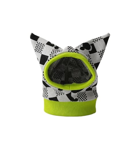 Sphynx Katzenkleidung, komplettes Set mit Hut und Schwanzbezug, weicher Overall, Schlafanzug für haarlose Katzen, Haustier-Einteiler für Cornish Rex und Devon Rex (A,S) von CHUANYGU