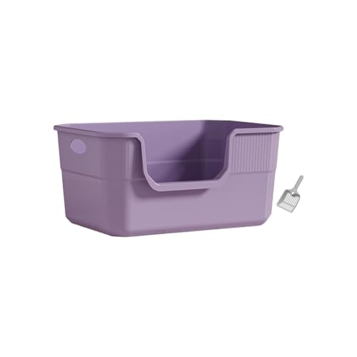 U-förmige Katzentoilette mit abgesenkter Vorderseite und hohen Seiten, tragbare Siebtoilette für alle Katzen, 71 cm, Violett U-förmige Katzentoilette mit abgesenkter Vorderseite und hohen Seiten, tragbare Siebtoilette für alle Katzen, 71 cm, Violett von CHUANYGU