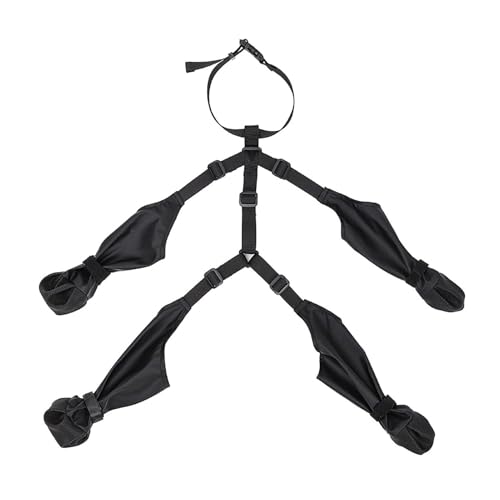 Verstellbare Hundestiefel-Leggings für jedes Wetter, wasserdichte Schneestiefel mit Riemen, rutschfeste Pfotenschutz für Winterwandern (M) von CHUANYGU