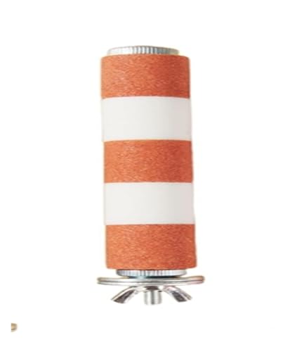 Vogelstange aus Keramik für kleine Vögel, abnehmbare Schleifkralle, Sitzstange für Nymphensittiche, Wellensittiche, Wellensittiche (Orange, M) von CHUANYGU