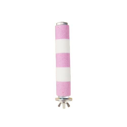 Vogelstange aus Keramik für kleine Vögel, abnehmbare Schleifkralle, Sitzstange für Nymphensittiche, Wellensittiche, Wellensittiche (Rosa, M) von CHUANYGU