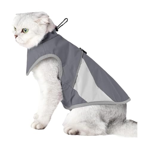 Wasserdichte Katzen-Winterjacke, warm, winddicht, verstellbar, Haustiermantel für kleine Hunde und Katzen, leicht, reflektierend, Kaltwetterweste, Größe S Wasserdichte Katzen-Winterjacke, warm, winddicht, verstellbar, Haustiermantel für kleine Hunde und Katzen, leicht, reflektierend, Kaltwetterweste, Größe S von CHUANYGU