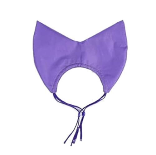 Wasserfeste Duschhaube für Katzen, zum Baden, weich, verstellbar, Ohrenschutz, Haustierpflege-Zubehör, anwendbar für verschiedene Größen von Katzen, Heimgebrauch (lila) von CHUANYGU