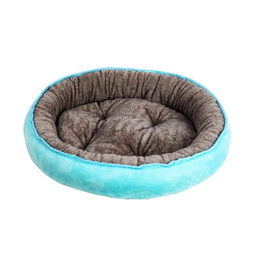 Weiches rundes Plüsch-Haustierbett für Katzen und kleine Hunde, warmes, gemütliches Kissen mit rutschfester Unterseite (A,XL) von CHUANYGU